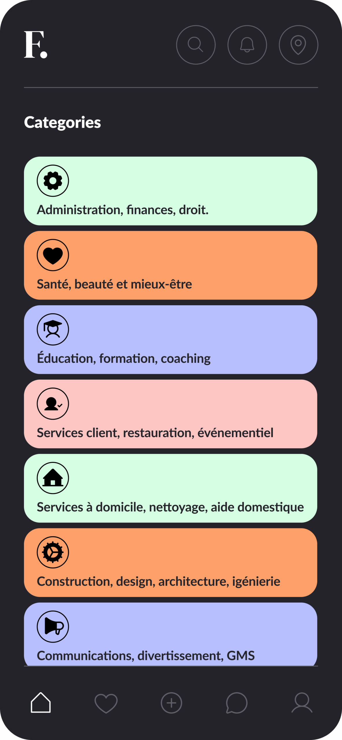 Find. — Catégories